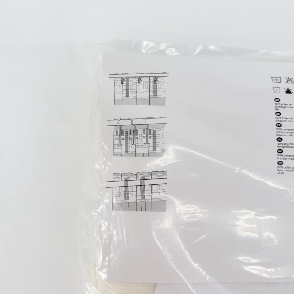 IKEA GJERTRUD Sheer Curtains White 57x98" Pair 2 Panels New - Picture 5 of 8